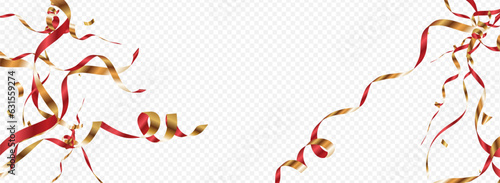 Gold Serpentine Festive Vector Panoramic