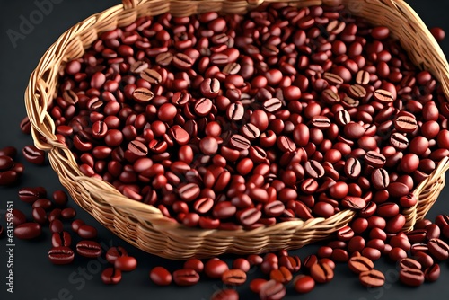 basket full of red coffee beans