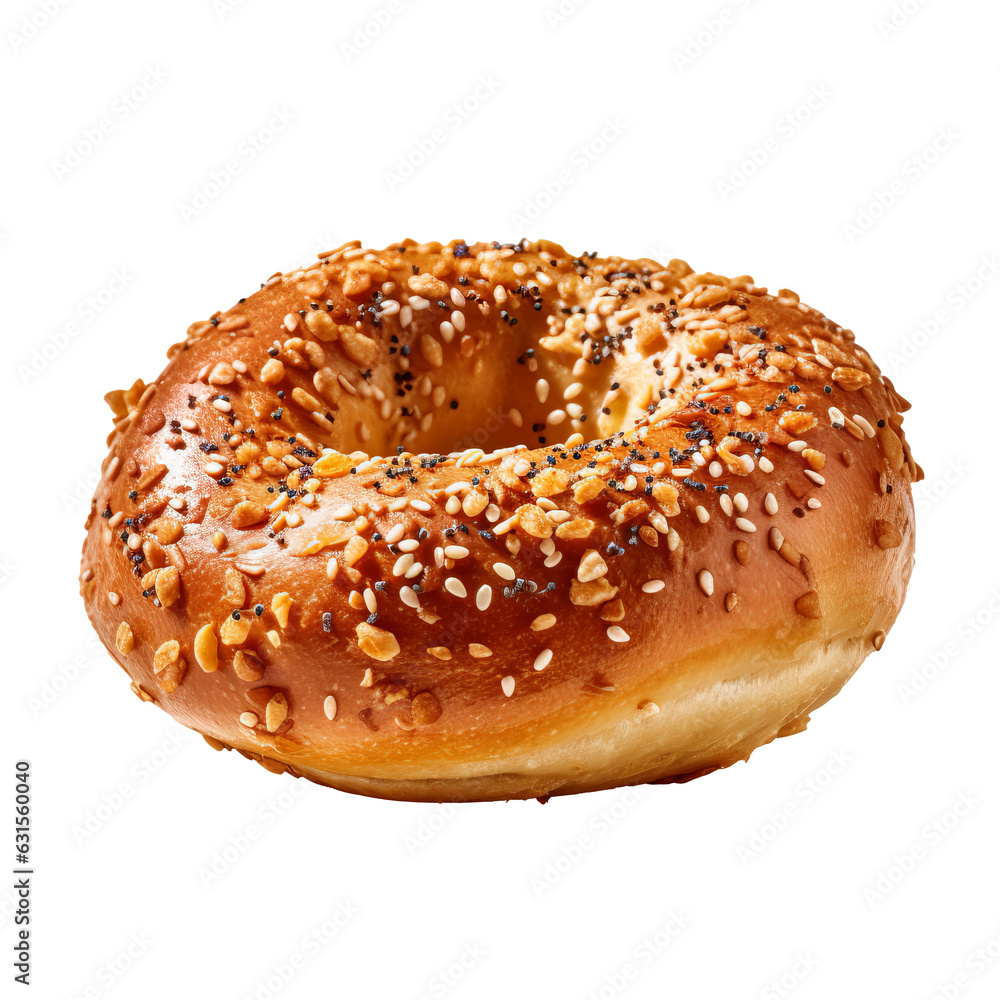 A bagel on a transparent background. A bagel on a transparent background.