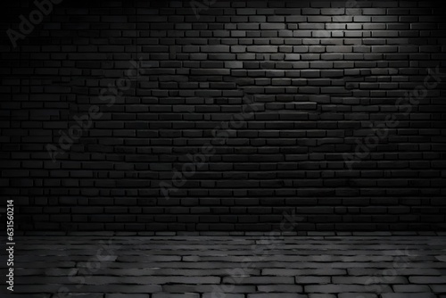 black brick wall  dark background for design