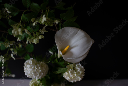 Chiaroscuro White and Green Vintage Bouquet