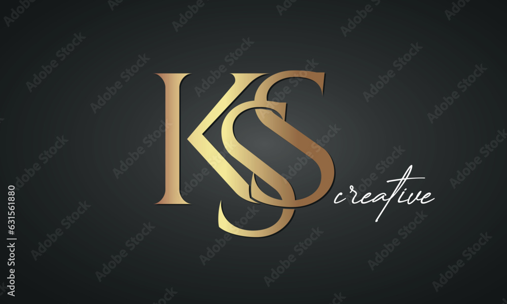 luxury letters KSS golden logo icon premium monogram, creative royal ...