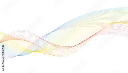 Multicolor vector wavy lines. Abstract vector wave background.