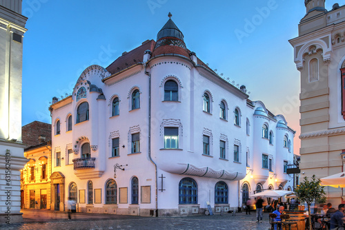 Fototapeta Art Nouveau secession historical house in Timisoara, Romania on the corner of Piata Unirii