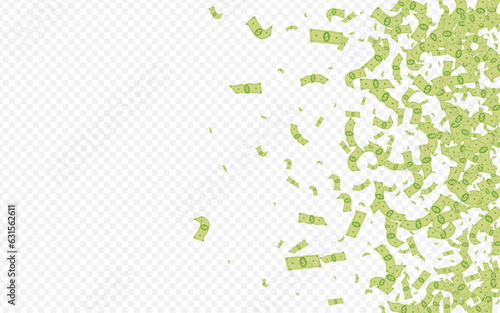 Flow Cash Vector Transparent Background. Business
