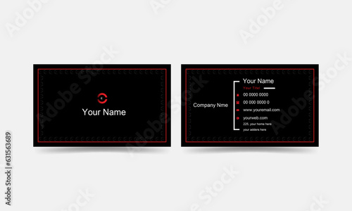 Double-sided creative business card template. Portrait and landscape orientation. vertical layout. Vector illustration.
