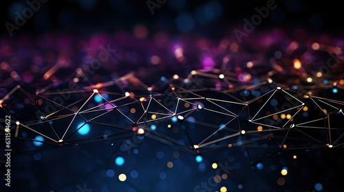 Dynamic wave light stipe tech, futuristic network connection background