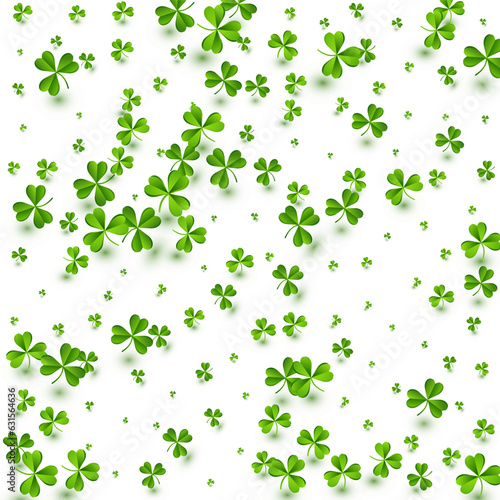Olive color Clover Fly Vector White Background.