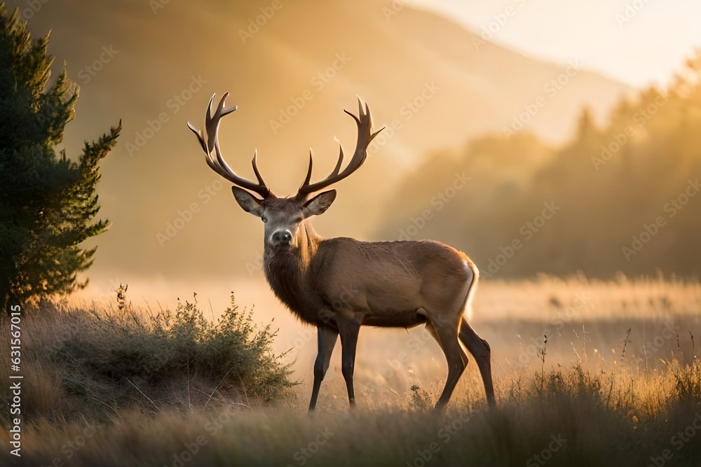 deer in the sunset deer in the sunset