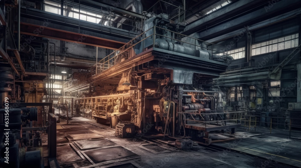 Decaying Wonders: Captivating Relics of Urban Manufacturing, generative AI