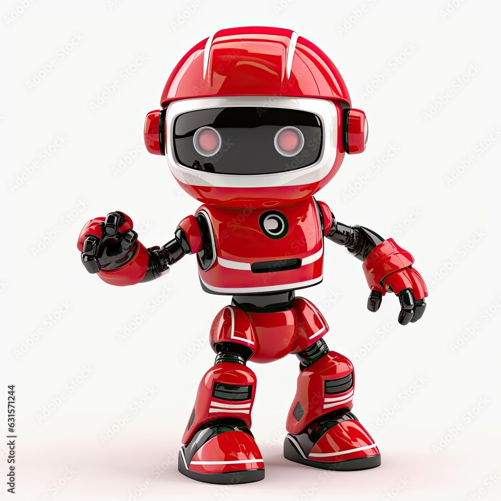 A rendered toy robot android that is playful, cute, and happy. (Generative AI) A rendered toy robot android that is playful, cute, and happy. (Generative AI)
