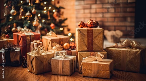 Christmas gift and present box at home © thesweetsheep