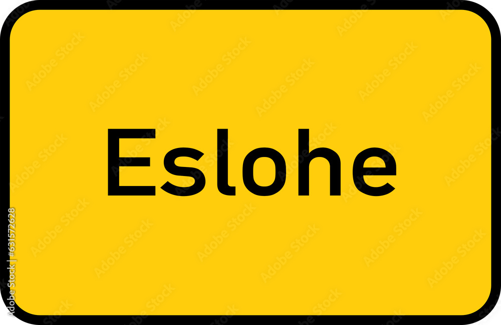 City sign of Eslohe - Ortsschild von Eslohe City sign of Eslohe - Ortsschild von Eslohe