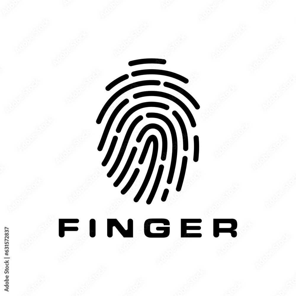 Finger Lock Protect Symbol Logo Design Finger Lock Protect Symbol Logo Design
