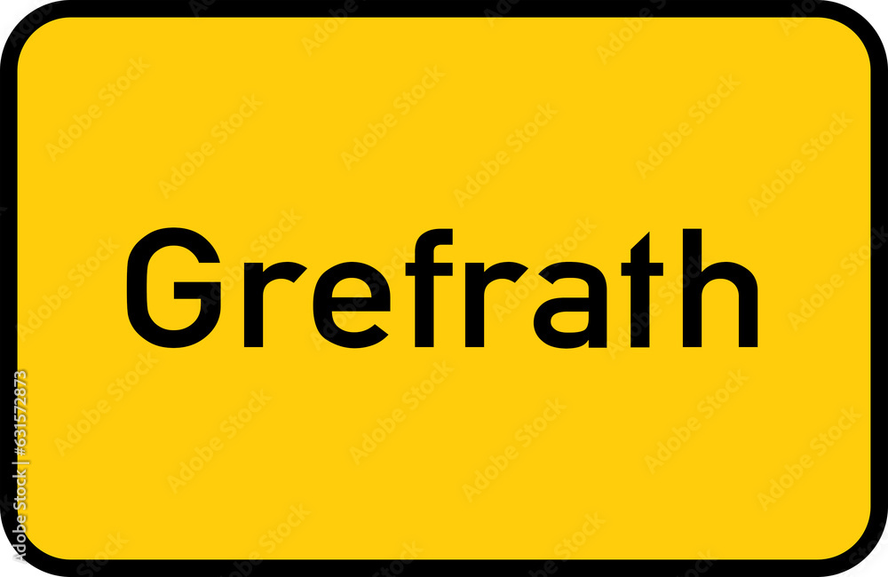 City sign of Grefrath - Ortsschild von Grefrath City sign of Grefrath - Ortsschild von Grefrath