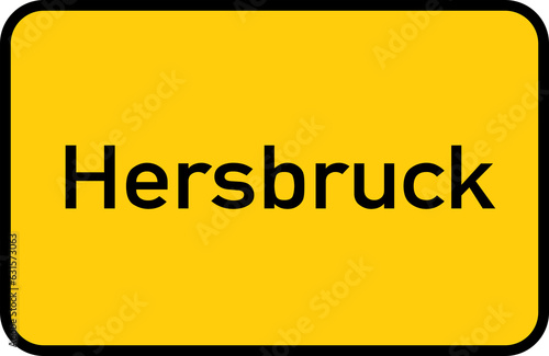 City sign of Hersbruck - Ortsschild von Hersbruck photo