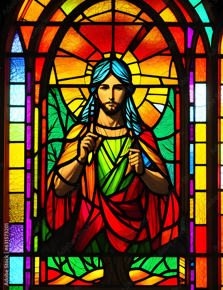 Obraz premium stained glass in church