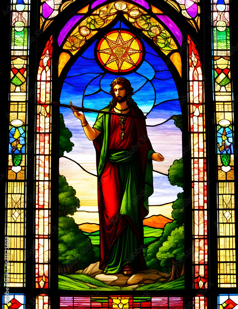 Fototapeta premium stained glass in church