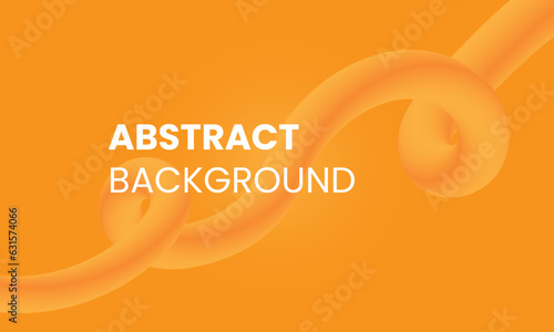 3D line gradient orange colour. Blend fluid abstract with orange colour isolated on gradient colour. Futuristic design for backdrop, cover, flyer.
