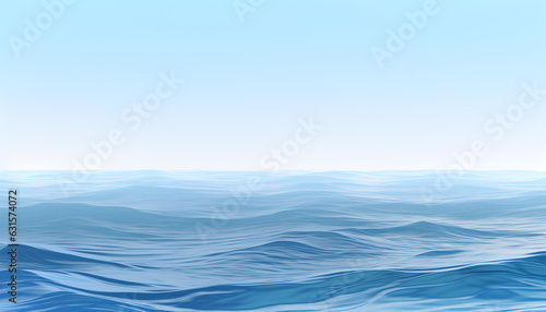 Abstract background. Blue water wave sea line pattern. Blue sea water. Ocean surface natural background. Generated AI illustration. © pakoefoto