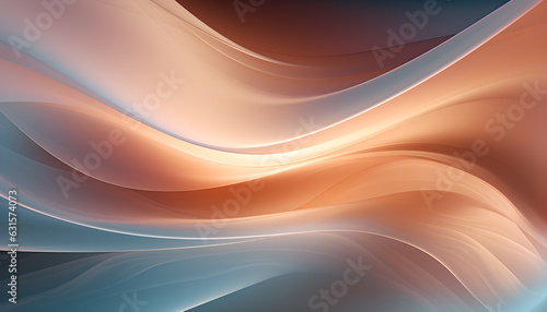 Abstract Background with Waves of Fairy Colors. Abstract wavy background beautiful colorful light effect of blue lights and leaden flash. Generated AI illustration.