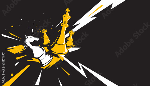 Chess game design element. Game concept