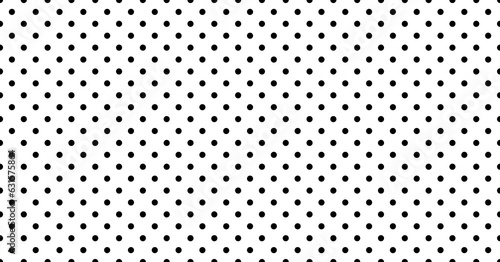 Seamless white black polka dot on white background