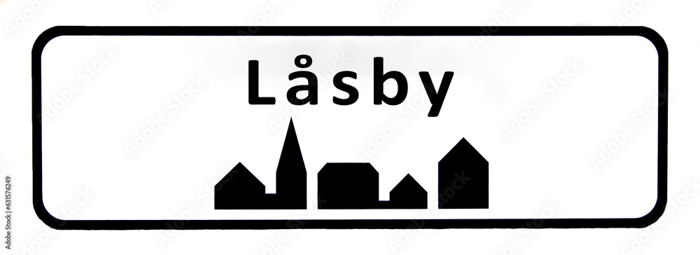 City sign of Låsby - Låsby Byskilt City sign of Låsby - Låsby Byskilt