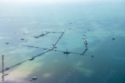 Offshore oil field in Azerbaijan.