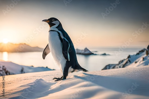 penguin on ice