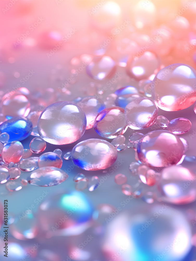 Festive colorful background with sparkles and bokeh. Christmas background. AI