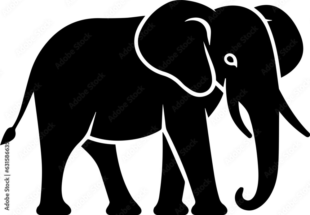Fototapeta premium African Bush Elephant icon