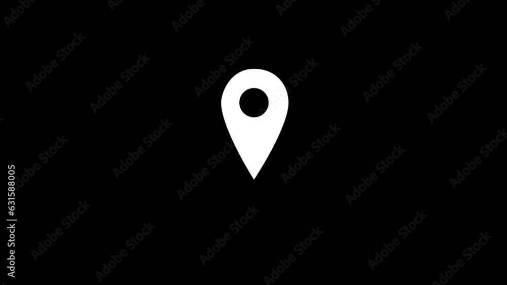 Location map pin pointer on GPS Map tracker animation. Appearing pointer for a map. Point of interest. Sign and pin to indicate the route and location on the video maps Location map pin pointer on GPS Map tracker animation. Appearing pointer for a map. Point of interest. Sign and pin to indicate the route and location on the video maps