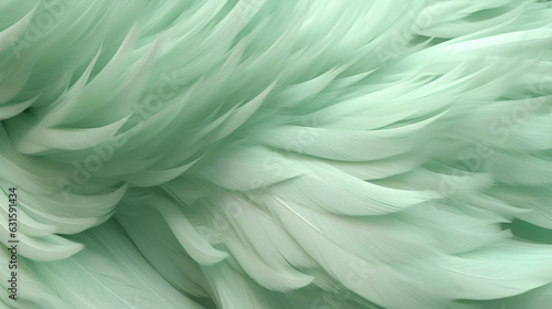 Soft feather wisp pastel green texture background