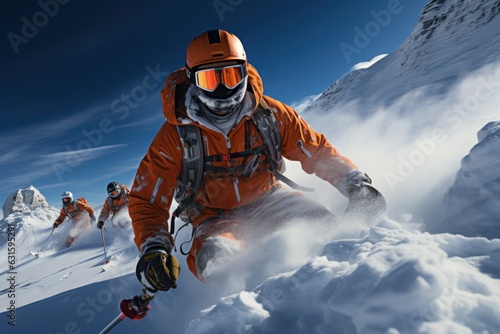 Wallpaper Mural skier skiing in extreme winter Torontodigital.ca