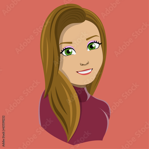 Vector femenino, mujer moderna, chica adolescente, vector de mujer, adolescente morena posando 