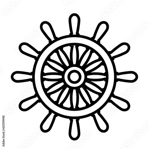 steering wheel -  vector icon