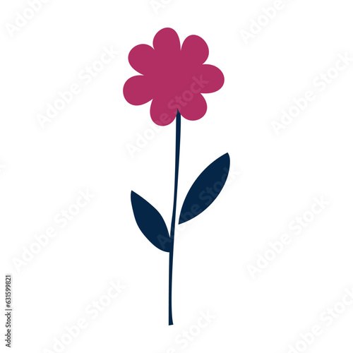 simple flowers elements vector illustration