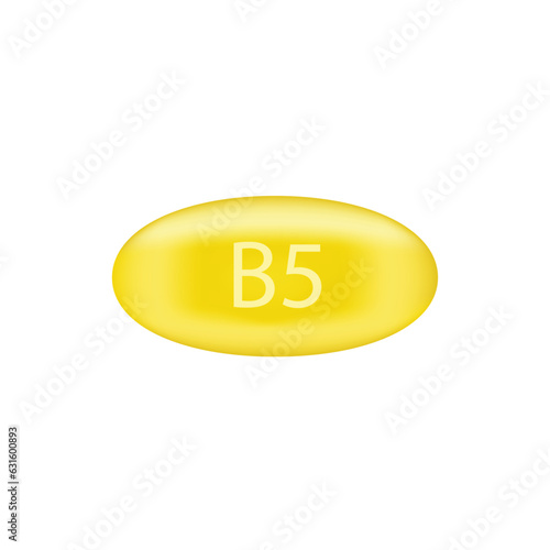 Vitamin B5,healthy vitamin,medicine,vector illustration eps10