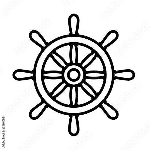  steering wheel - vector icon