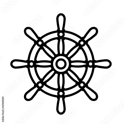  steering wheel - vector icon