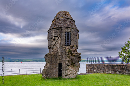 The ruins of Newark Castle near Glasgow