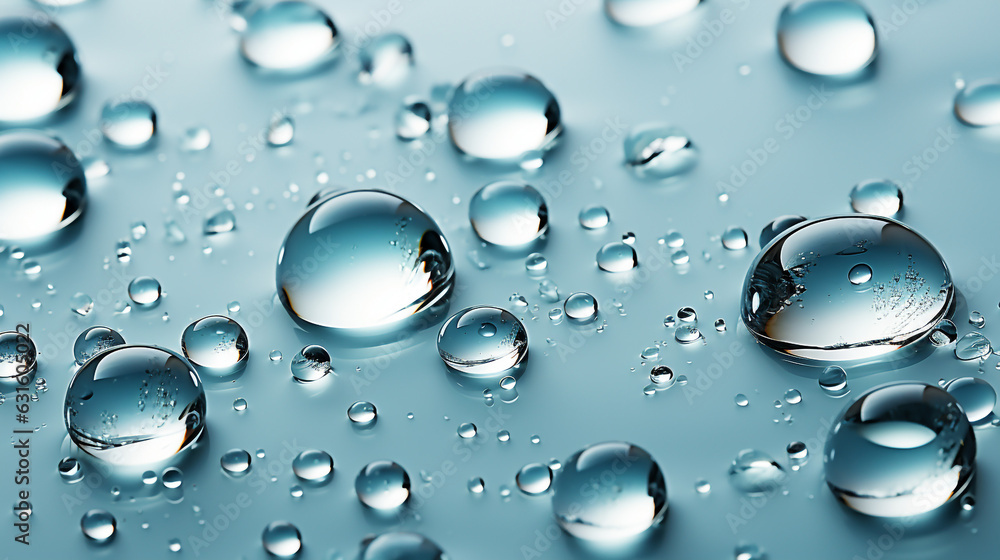 water droplets made with AI generative technology