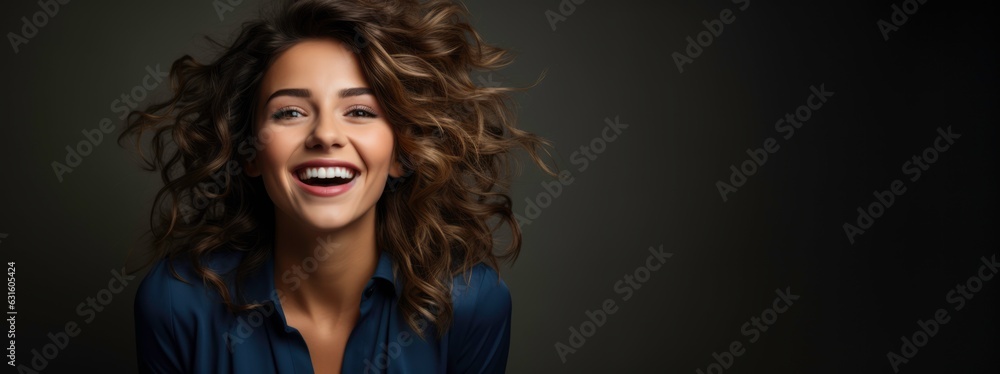 Banner image, smiling woman in kustum, place for applying text. AI-generated Banner image, smiling woman in kustum, place for applying text. AI-generated