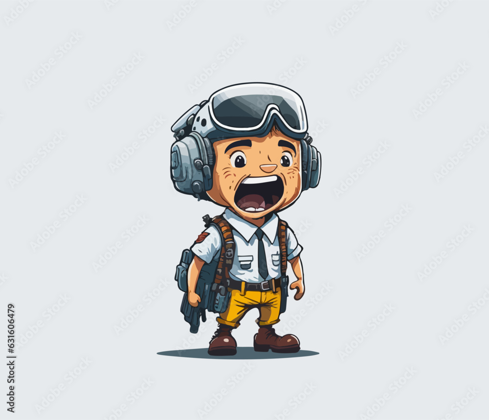 character cartoon of a kid traveler Ai generated character cartoon of a kid traveler Ai generated