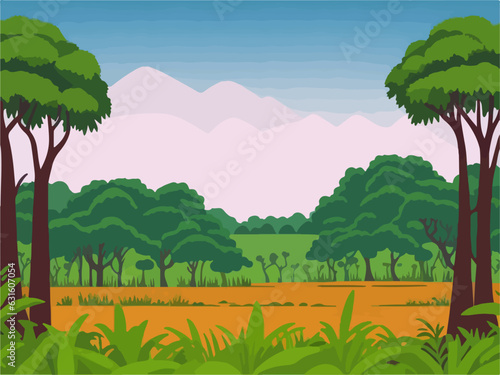 Landscape vector illustration ai generated 