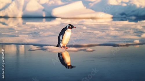 wildlife photo of a Magellan Penguin made with AI generative technology
