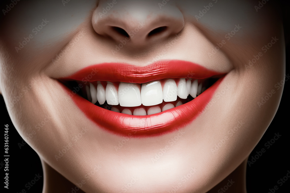 close-up of woman with perfect white teeth, ai generated close-up of woman with perfect white teeth, ai generated