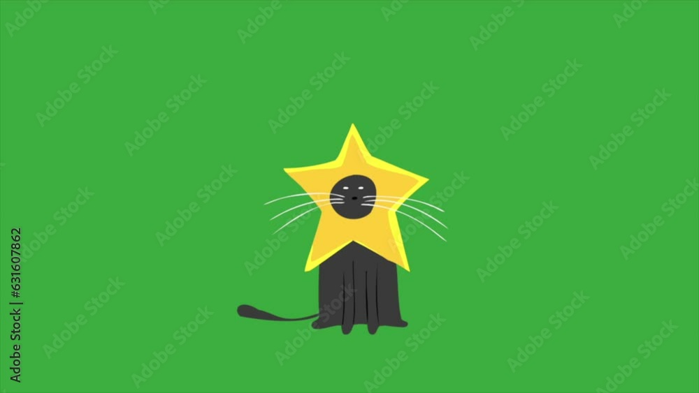 Animation loop video cartoon cat on green screen background , remove green background use software editing what you using Animation loop video cartoon cat on green screen background , remove green background use software editing what you using