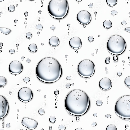water drops on white background. ai generative 